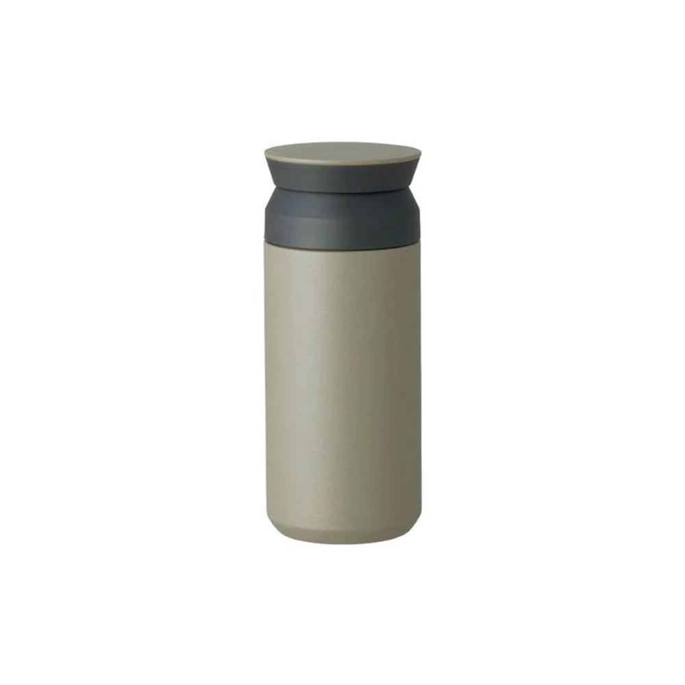 Minimalist Gray and Cream Travel Mug